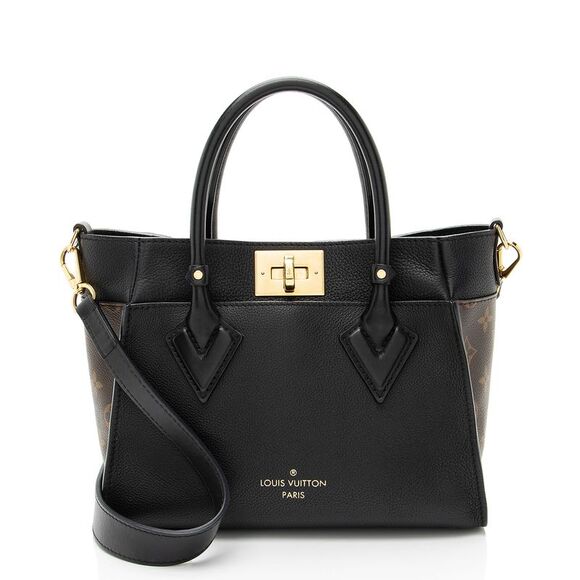 Louis Vuitton Handbags - Louis Vuitton Calfskin Monogram Canvas On My Side PM Tote